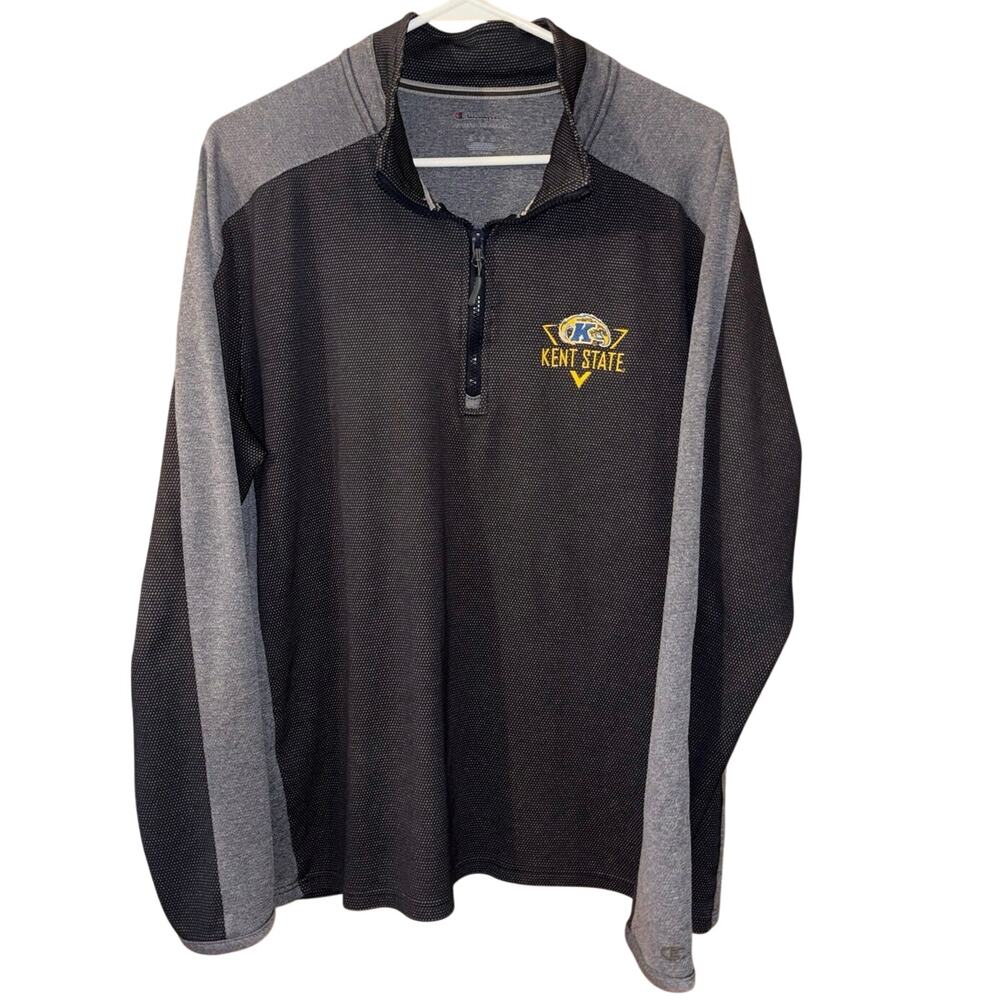 Champion Kent State gray quarter-zip 1/4 pullover sweatshirt (large)